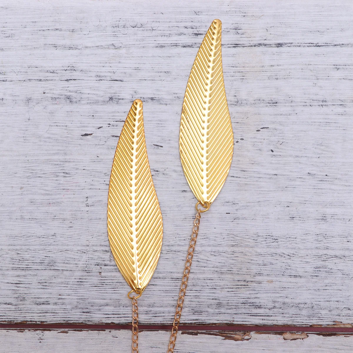 ورقة قلادة المنسوجة عقال ملون برتقالي سلسلة جديلة الشعر الأطواق رومانسية البوهيمي نمط التصوير مهرجان الحفلات