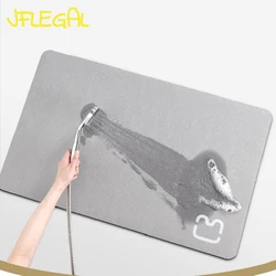 JFLEGAL 40x60cm Diatomite Bath Mats Solid Bathroom Rug Earth Absorbent Bath Carpet Non-slip Quick Drying Shower Bathtub Foot Mat