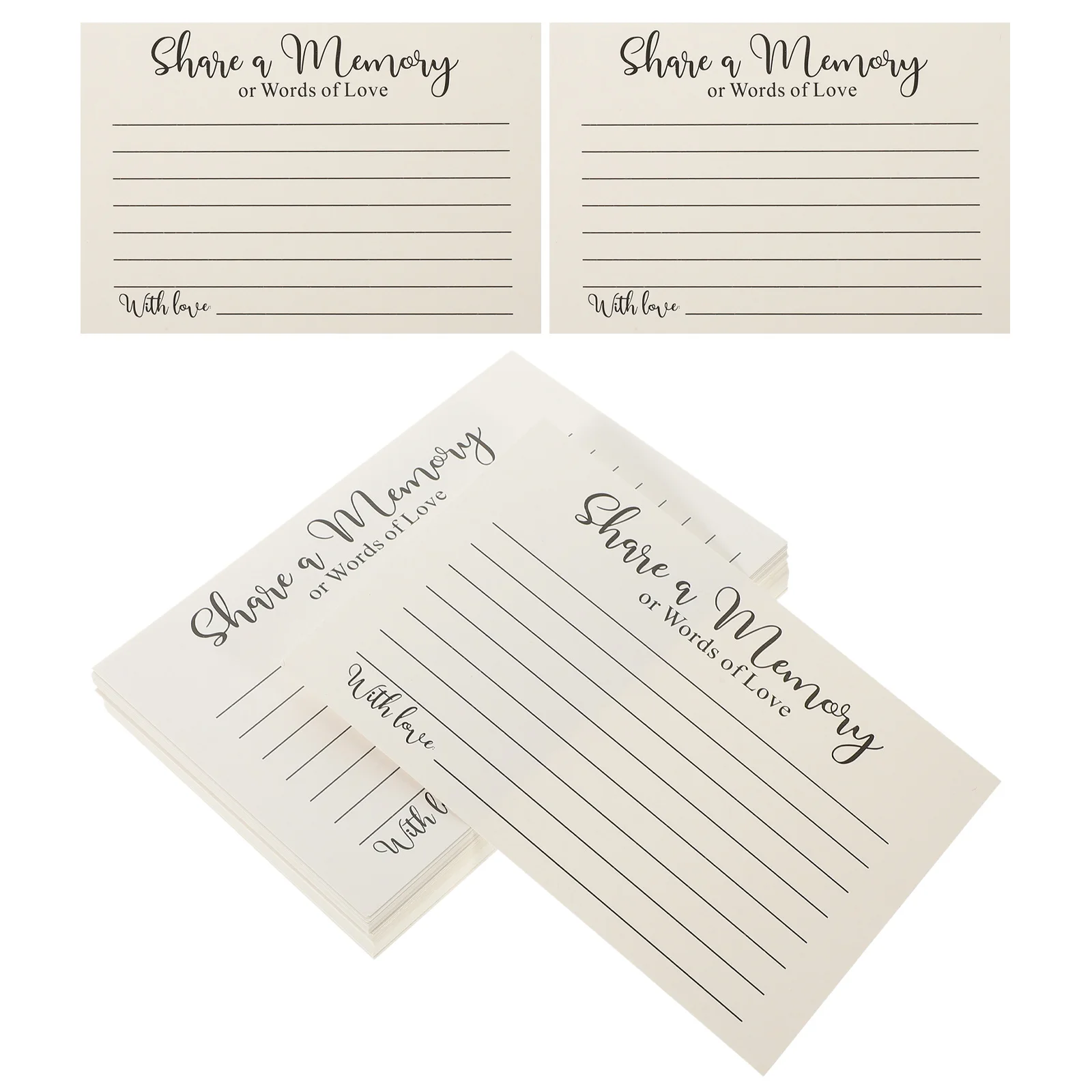 

1pcs Paper Celebration Small Share A Memory Cards For Funeral Memorial Birthday Life Event Gift Supply Writing Cards