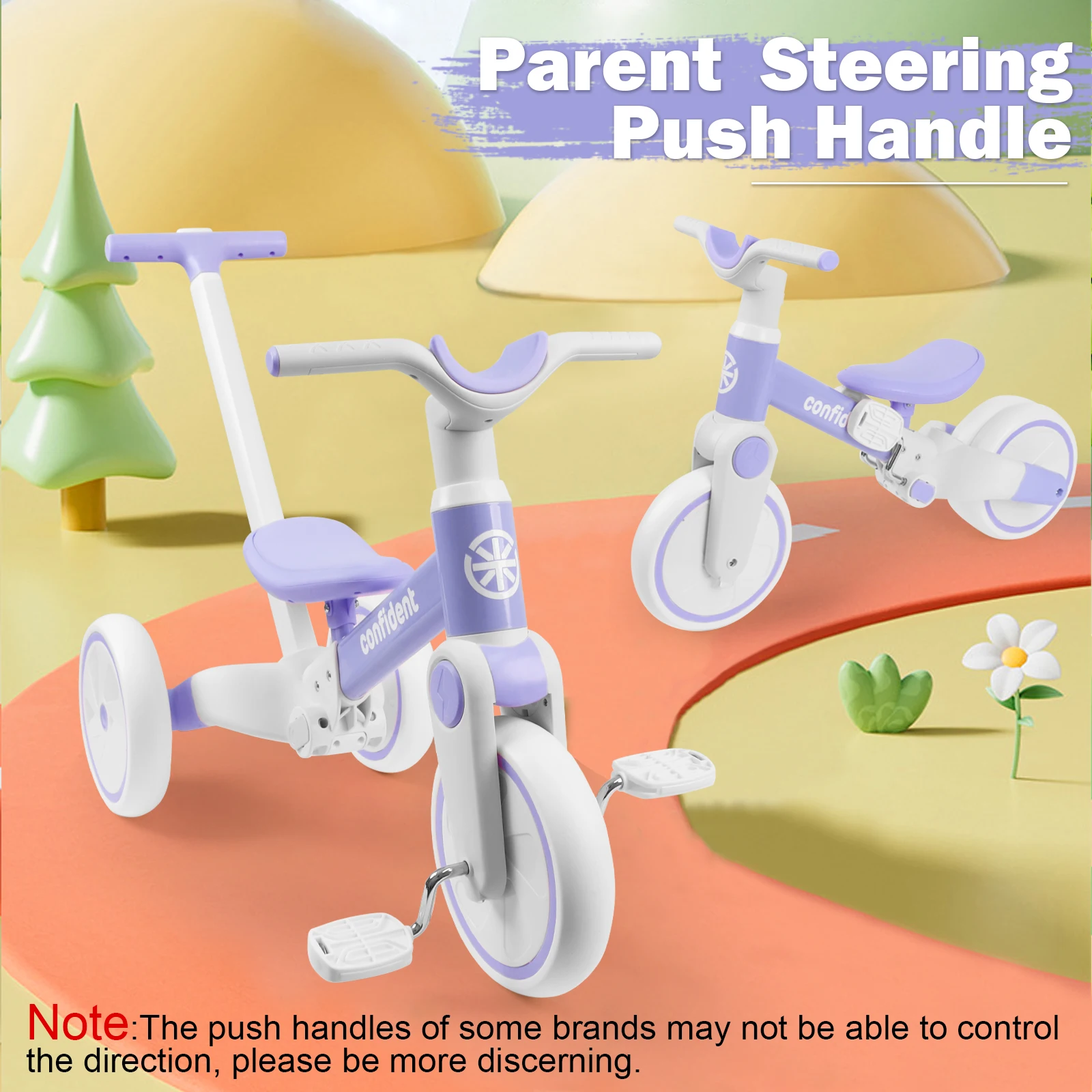 Toddler Tricycle For 1/2/3 Year Old Boy & Girl Best Birthday Gift For Baby Balance Training Bike Non-Slip Tires for Kids Safety