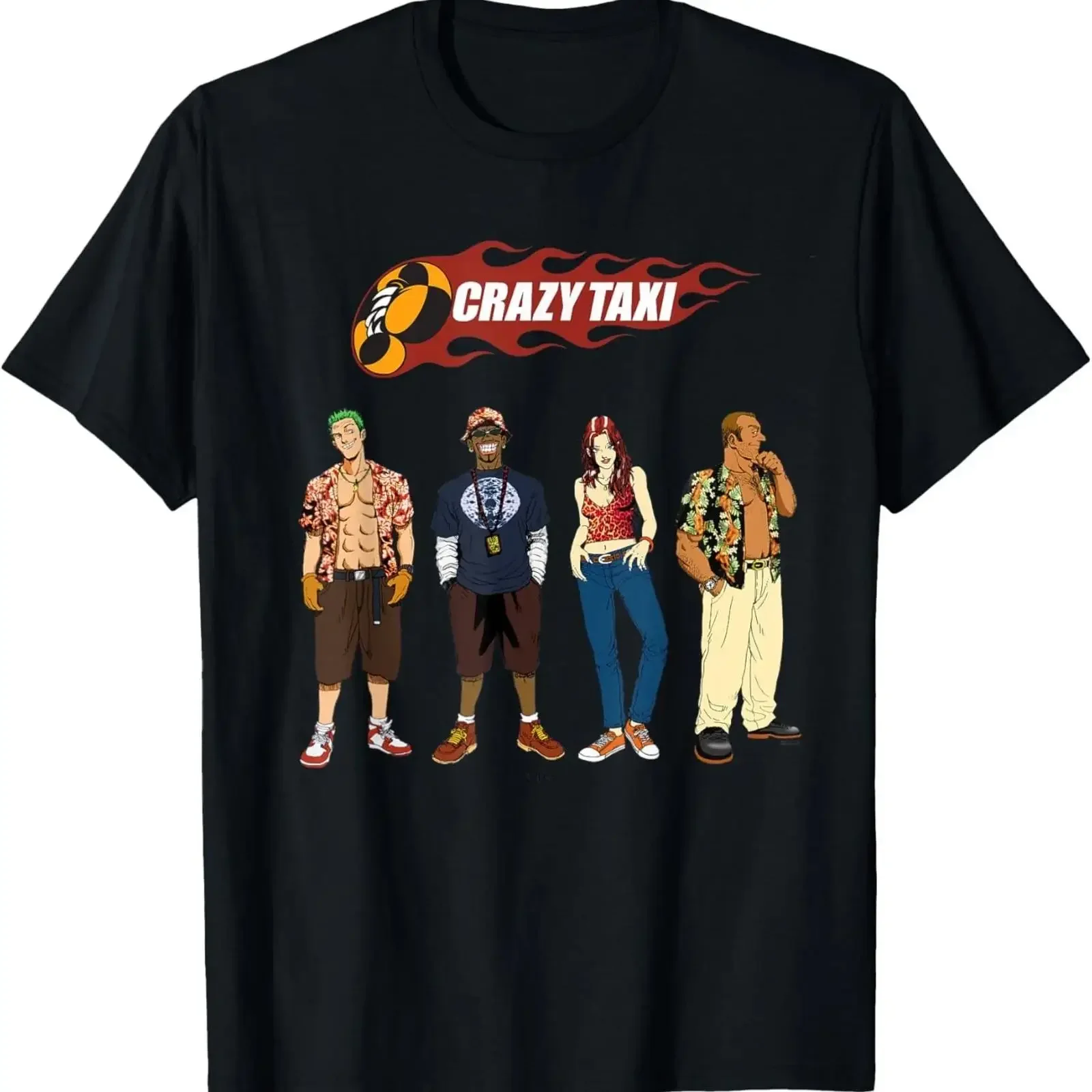 Crazy Taxi Driver Line Up T Shirt S 3XL vintage Washed Stylish Soft Top For Everyday Wear Comfortable fashion graphic Slightly