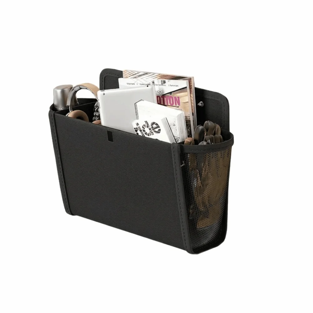 Sac de rangement pour camping-car avec poche en filet, grande capacité, design suspendable, organisateur de porte en tissu Oxford, pliable et durable