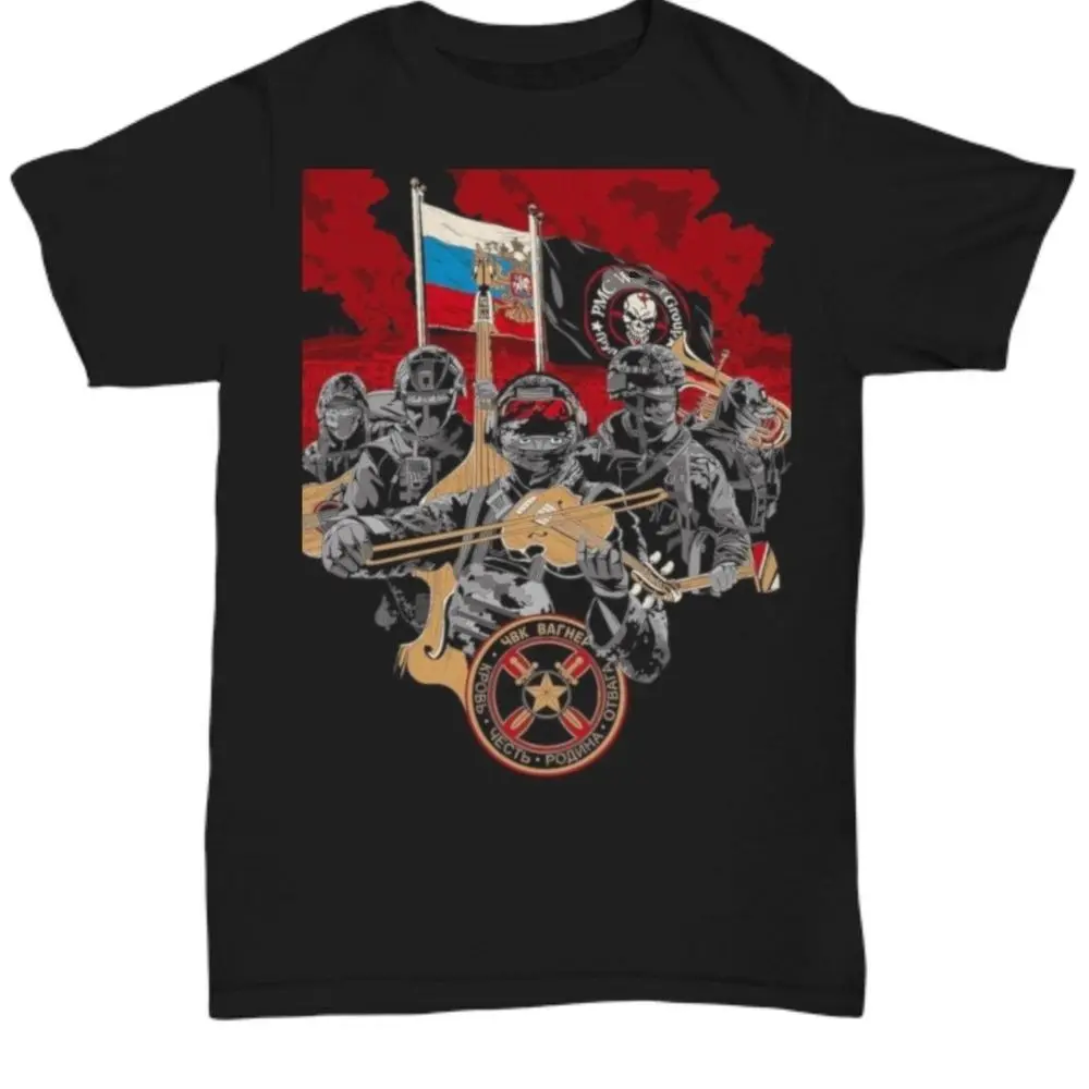 Camiseta Masculina de Manga Curta com Gola Redonda Confortável e Solta, Estampa Comemorativa de Alta Qualidade da Batalha de Bachmut Wagner Commando 2026