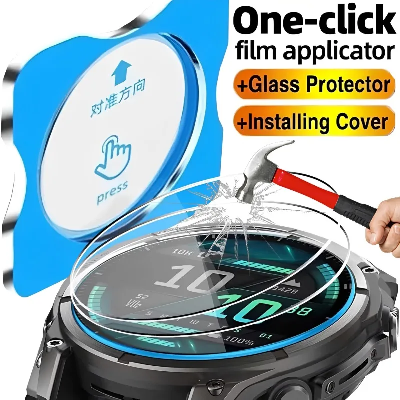 

Tempered Glass Watch Films for Garmin Forerunner 170/70/165/955/255 HD Anti-scratch Screen Protectors with Easy Install Kit