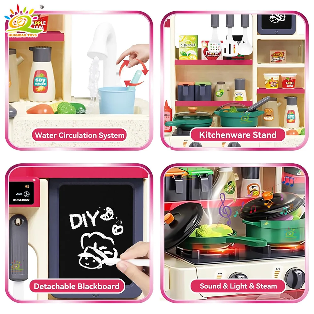 Il nuovo tavolo da cucina simula le funzioni di cottura della cucina Giocattolo elettrico Gioco di ruolo per bambini Giocattolo educativo