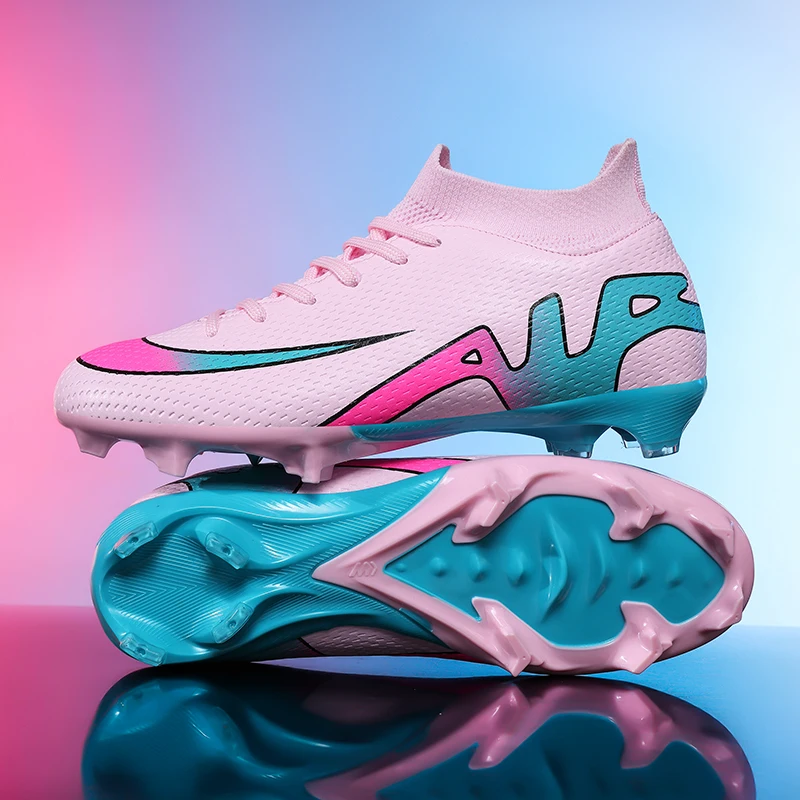 

New Men Football Boots Grass Cleats High-top Non-Slip Soccer Shoes Futsal Sneakers High-quality Match Indoor Hot-selling Outdoor