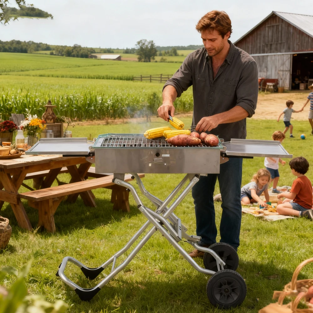 

！@Factory Supply Attractive Price Foldable Portable Barbecue Grill Outdoor Garden Camping Grill