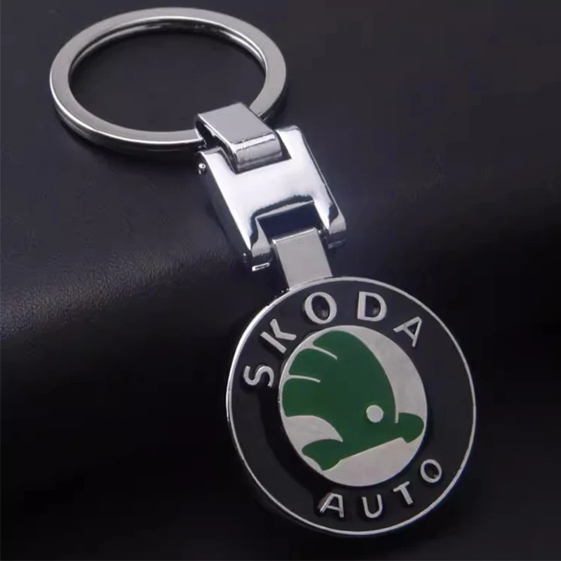 Car Emblem Keychain Styling Key Ring Accessories For Skoda Octavia Kodiaq Fabia Superb Yeti Enyaq Rapid Kamiq Karoq Derivati Vrs