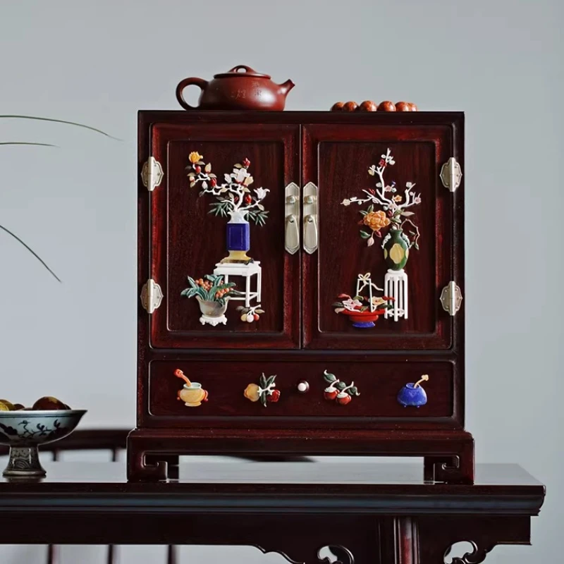 Baibao embedded Bogutu tea side cabinet storage cabinet mahogany Chinese storage cabinet cultural toy