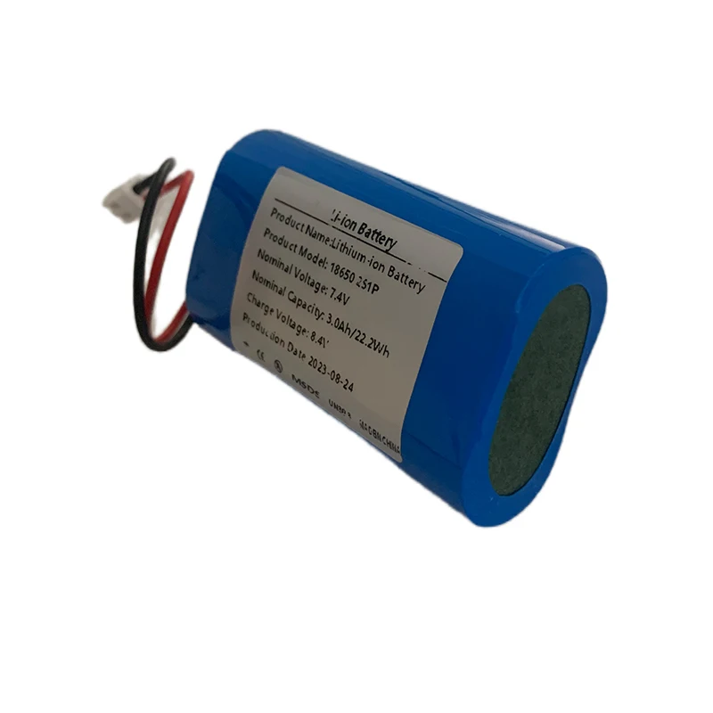 Batteria al litio ricaricabile 2 s1p 18650 3000mAh 7.4V