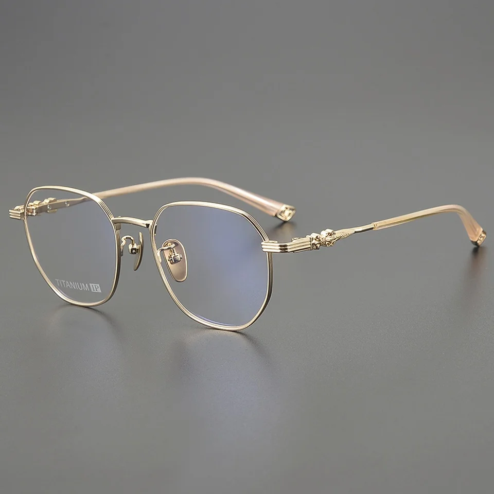 

Модные женские очки для близорукости, брендовая дизайнерская оправа из чистого титана, сверхлегкие индивидуальные мужские классические роскошные очки по рецепту