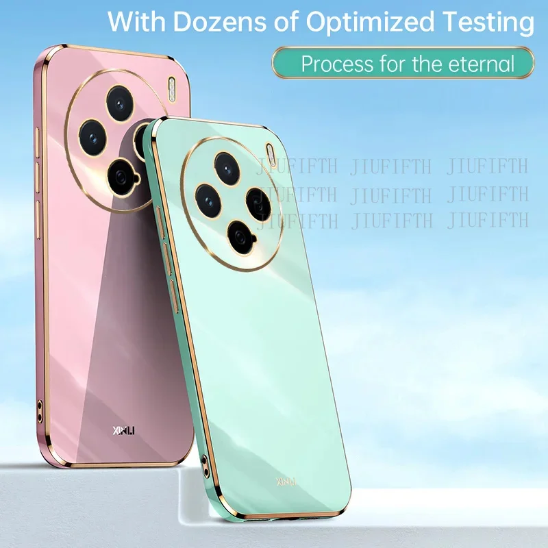 Funda On For Vivo X200 pro mini plating TPU gel Phone Cases Anti-shock Chromed TPU soft Case Vivox200pro 200Pro Coque 6D Plating