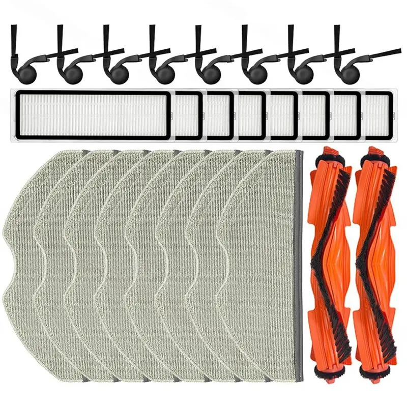 

Запасные части и аксессуары B82B для робота-пылесоса Xiaomi S40/OV81 — основная и боковые щетки, HEPA-фильтр, салфетка для мытья полов