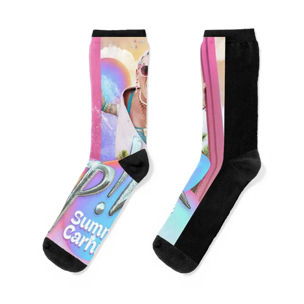 

2023 pink summer tour carnivale Classic T-Shirt Socks christmas gift Novelties Socks For Men Women's