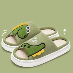 2024 Women's Fashion Simple Home Soft Soled Slippers Cute Dinosaur Style Soft and Comfortable Slippers