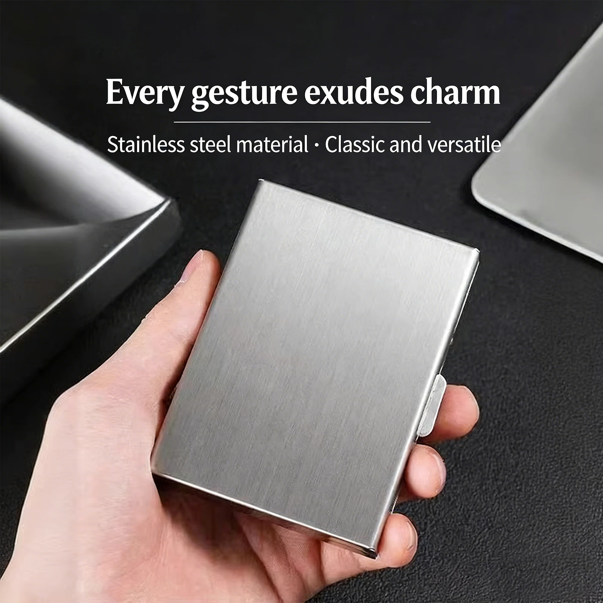 Stainless Steel Card Case Men's Anti-magnetic Anti-theft Bank Card Holder High-grade Metal Card Case