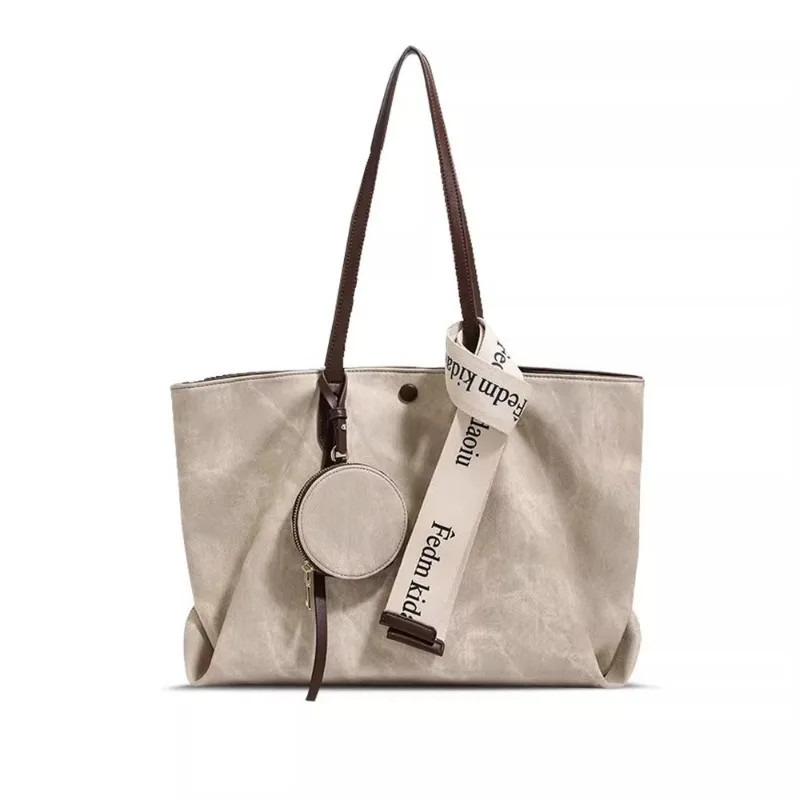 

2025 Новая женская универсальная большая вместительная сумка с винтажным принтом для работы и поездок на работу, модная с премиальной текстурой