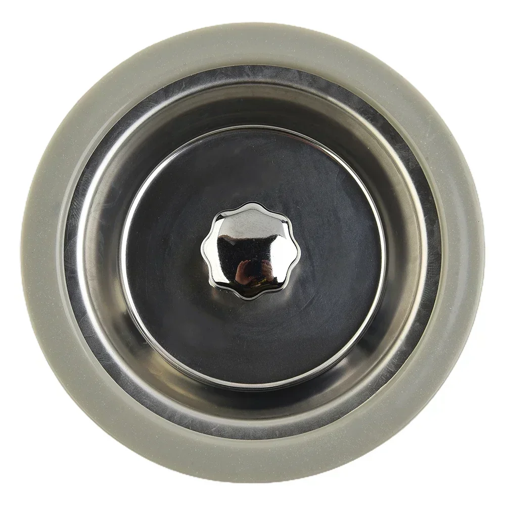 Replacement Drain Stopper 82mm For Bathtub Kitchen Sink Bathroom Made Of Stainless Steel With Handle For User Friendly Removal