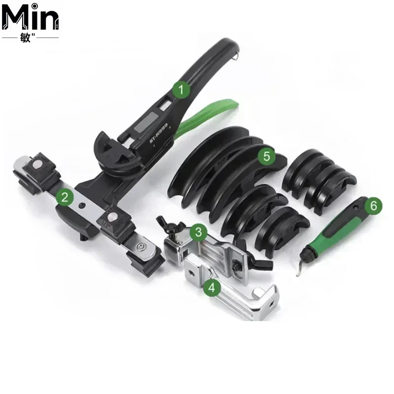 ST-R999 Manual Pipe Bender 6-22mm Copper Aluminum Tube Bender 90° Positive Negative Bending HVAC Tool