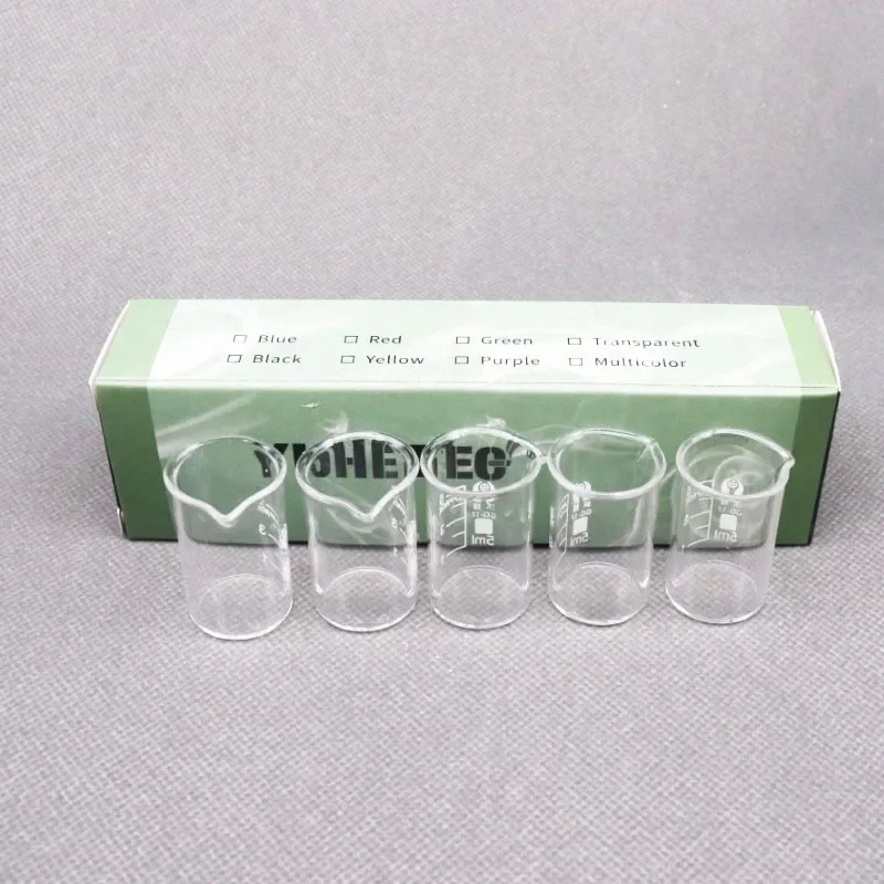 5PCS GLASS Beaker for Steam Crave Aromamizer RDTA / Aromamizer V2 RDTA / Aromamizer Plus RDTA