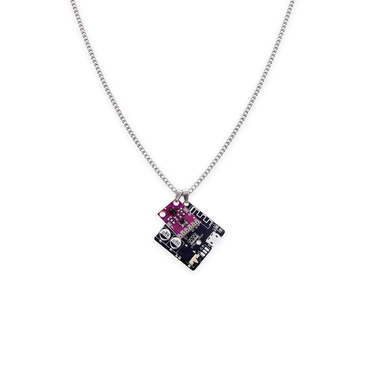 New Cyberpunk Necklace Bouncing Dizzy Future Electronic Street Hip Hop y2k Spicy Girl Earth Cool Set Chain