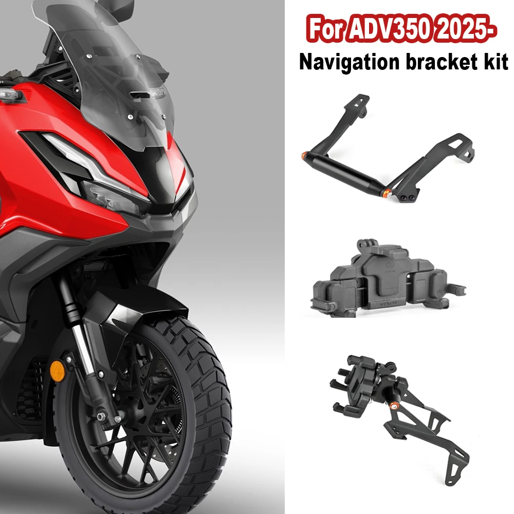 Support GPS pour téléphone portable moto, support de Navigation, adaptateur d'équipement de montage 12/22MM pour Honda ADV350 ADV 350 2025-