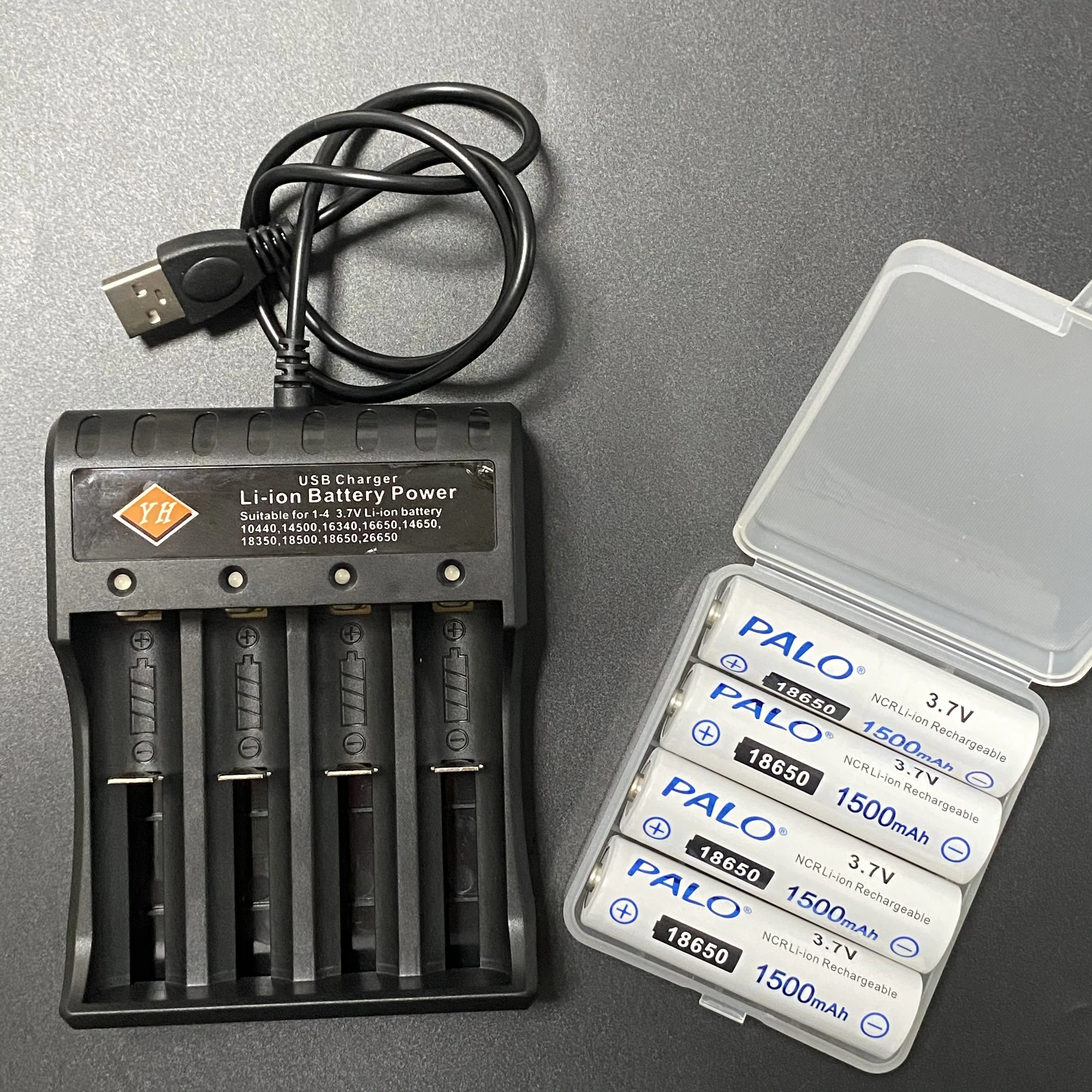Rechargeable 3.7V Lithium 18650 Battery With LED Charger For Flashlight Torch Toys Li Ion 3.7 Volts 18650 Batteria