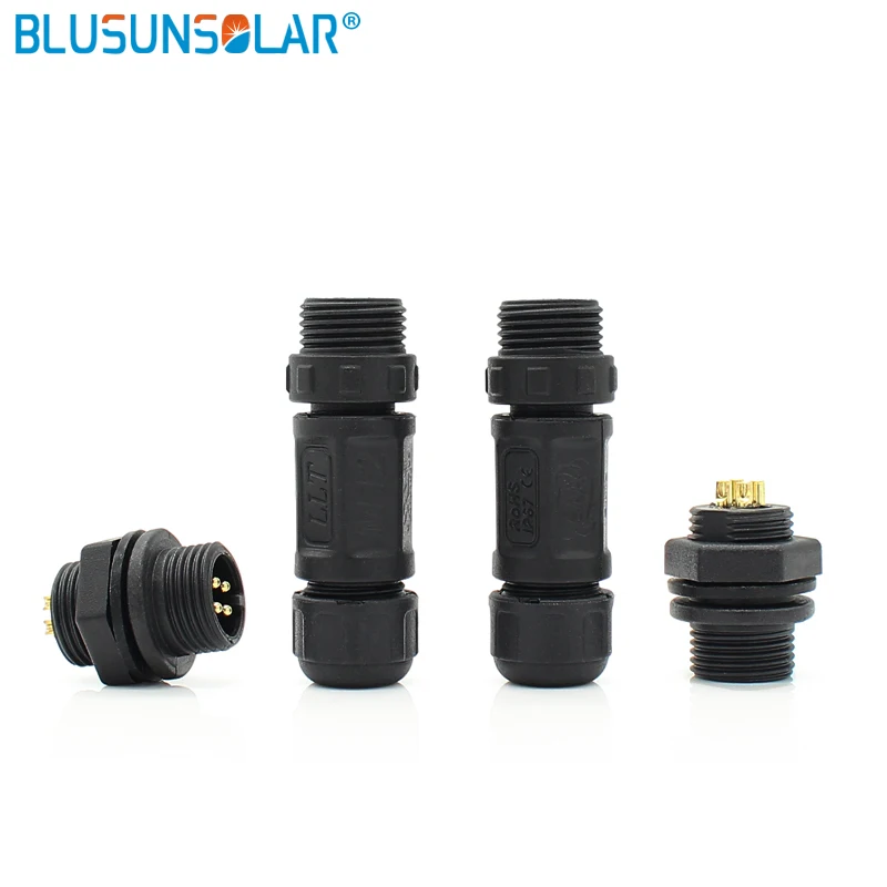 2pin,3pins,4pins,5pins,6pins High Quality Butt Type, Thread Lock, Male Female Waterproof  Butt Type Waterproof Cable Connector