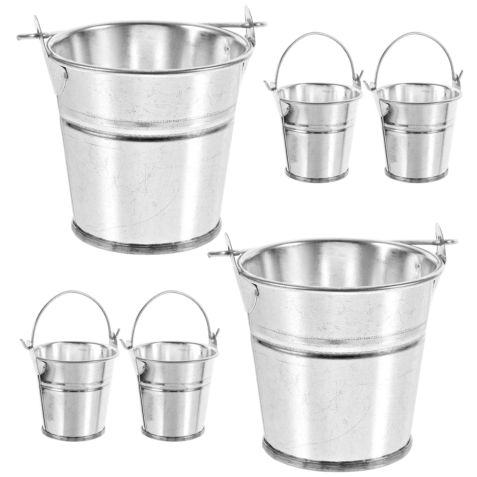 

6Pcs Mini Metal Buckets Handles Lightweight Decorative Flower Pots Candy Holders Storage Containers for Parties