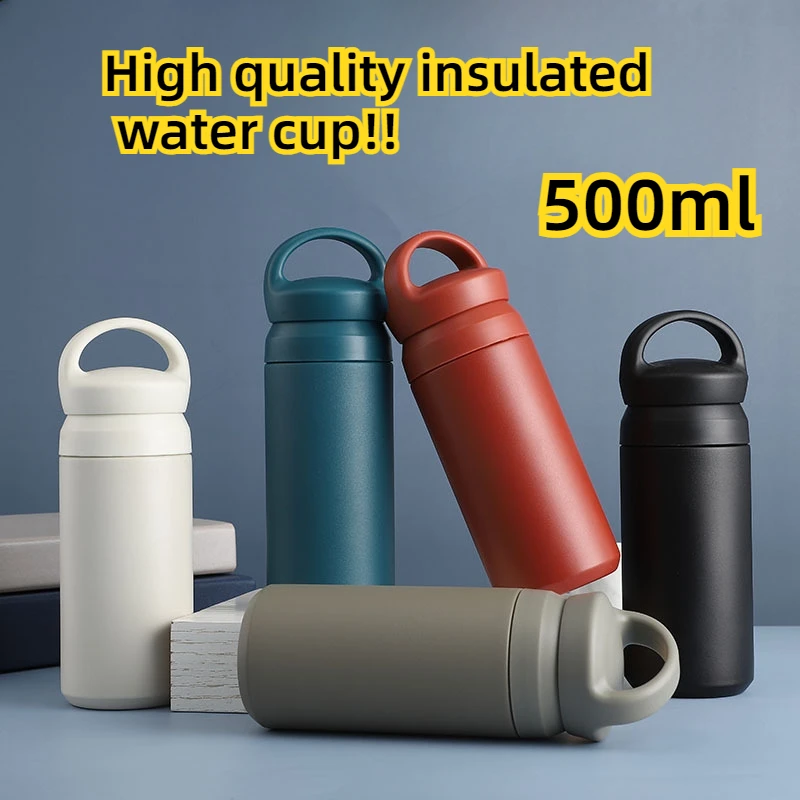 

500ML Water Bottle Portable Stainless Steel Durable outdoor Insulated Bottle Insulated Car Drinking Bottle Coffee Cup Travel Cup