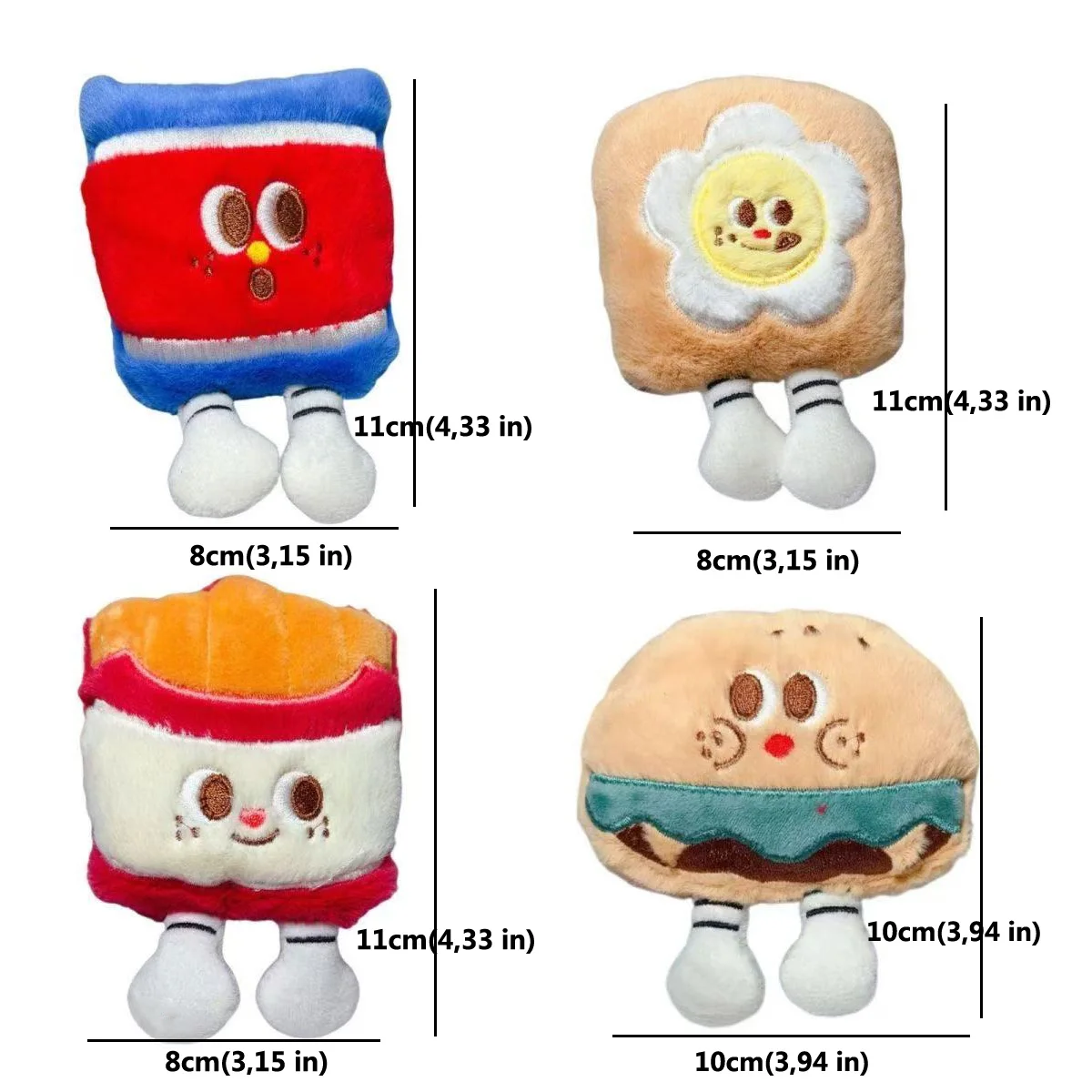 Juguete peluche sonoro para perros y cachorros - Hamburguesa - imagen 5
