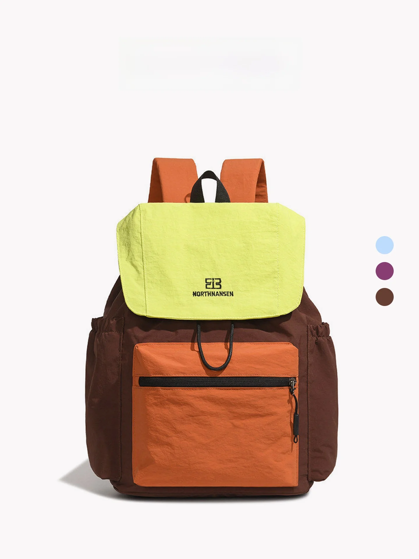 

Outdoor Dual Shoulder Bag Unisex Lightweight Travel Commuting Backpack Large Capacity Waterproof Orange Girl Color Collision