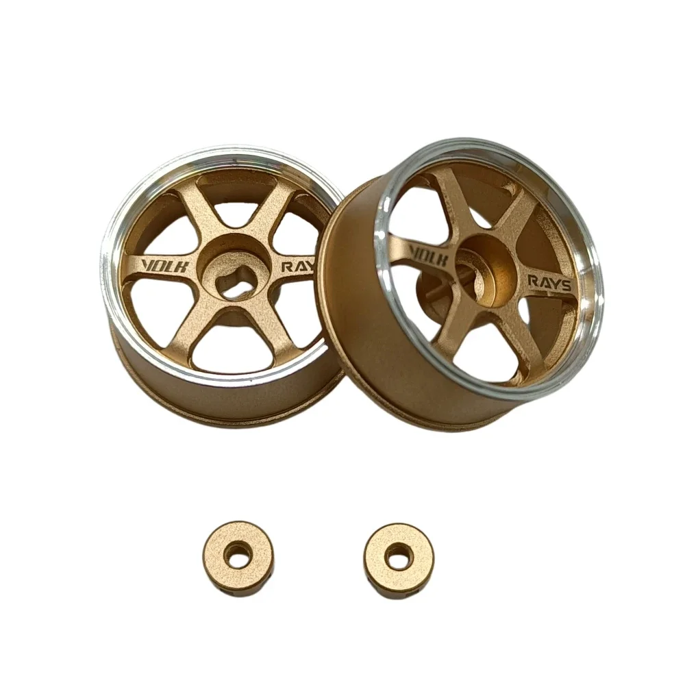 LS Studio LSD 1/28 TE37 MINIZ AWD ruota CNC (OD 20MM) oro 2 pezzi