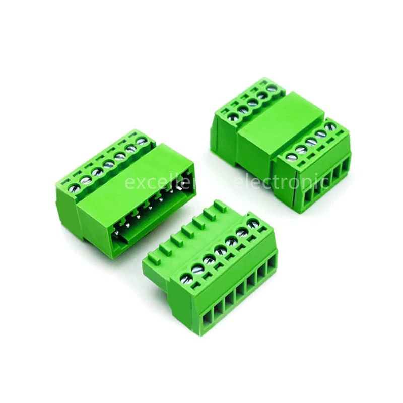 

5sets 2EDGRK-2.54MM Micro Terminal Block Plug-in 15EDGKP 2P/3P/4P/5P/6P/8P Male and Female Set Green Screw Terminal