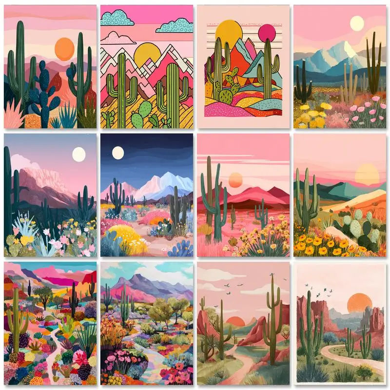 

GATYZTORY Oil Painting By Numbers HandPainted Picture Zero Basis For Adults Diy Framed Landscape Drawing By Numbers Art Unique G