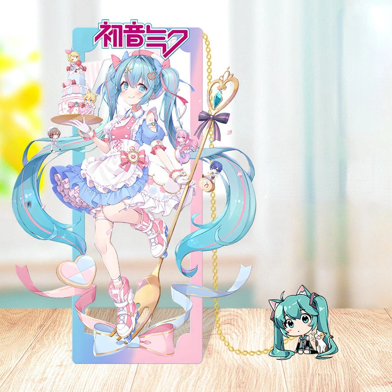 Металлические закладки Hatsune Miku, подарок для фанатов аниме, Аниме фигурки, двухмерные канцелярские принадлежности