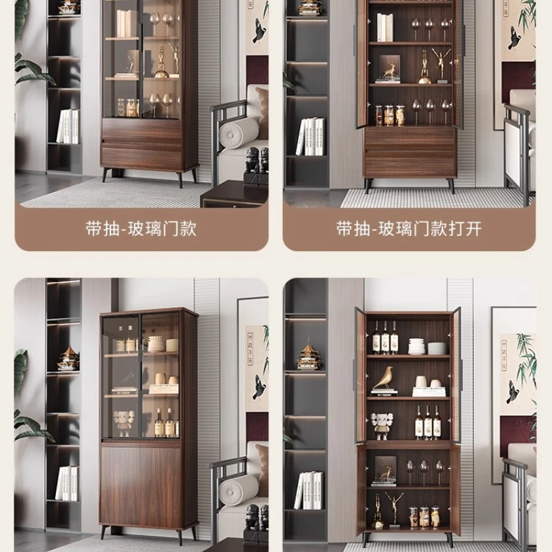 بار ركن الأثاث عرض وحدة بار داخلي للمنزل النبيذ عرض خزانة الزجاج المبردة قبو النبيذ كوكتيل الملحقات #5