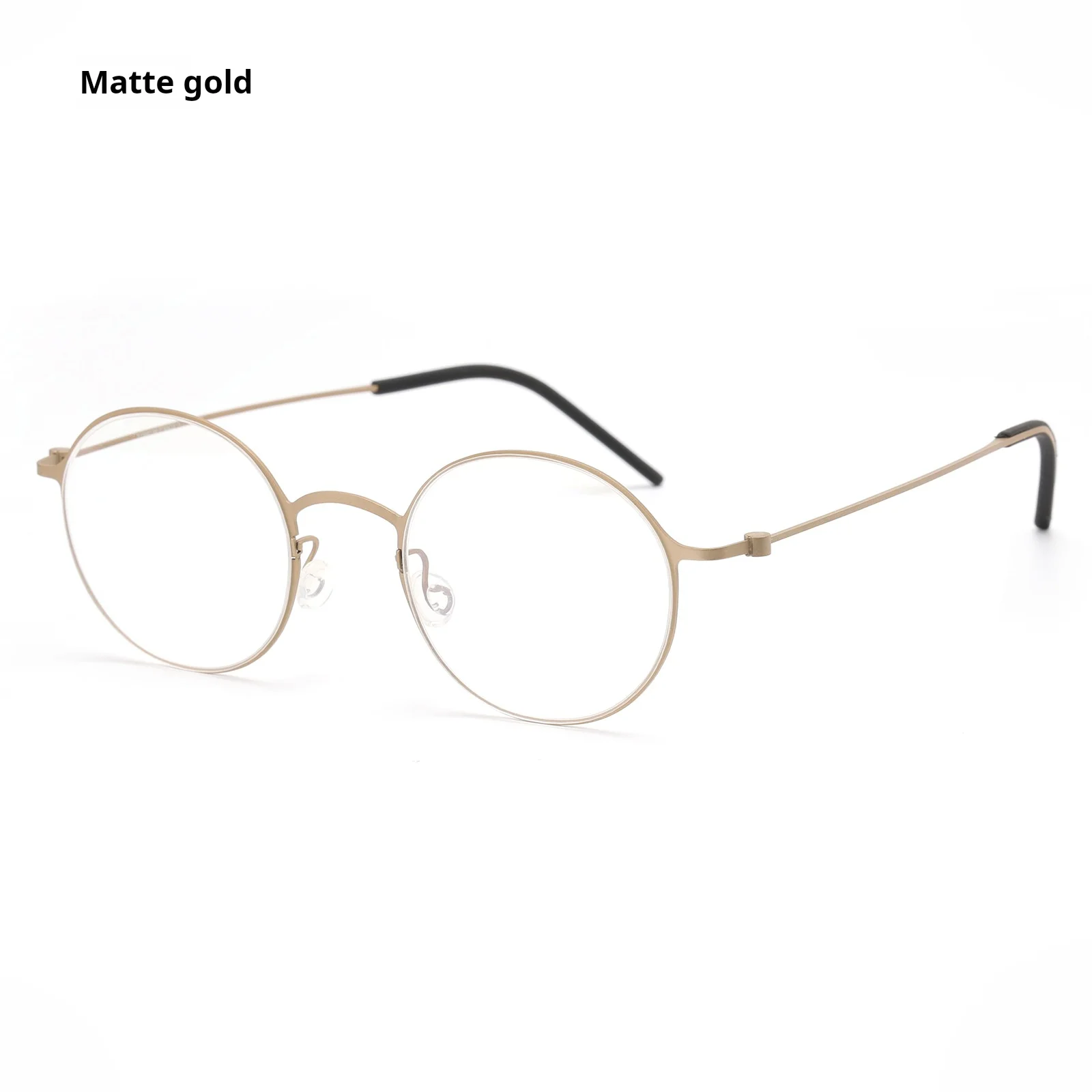 Ultra Lightweight Circular Titanium Glasses Frame Retro Design_voghion.com