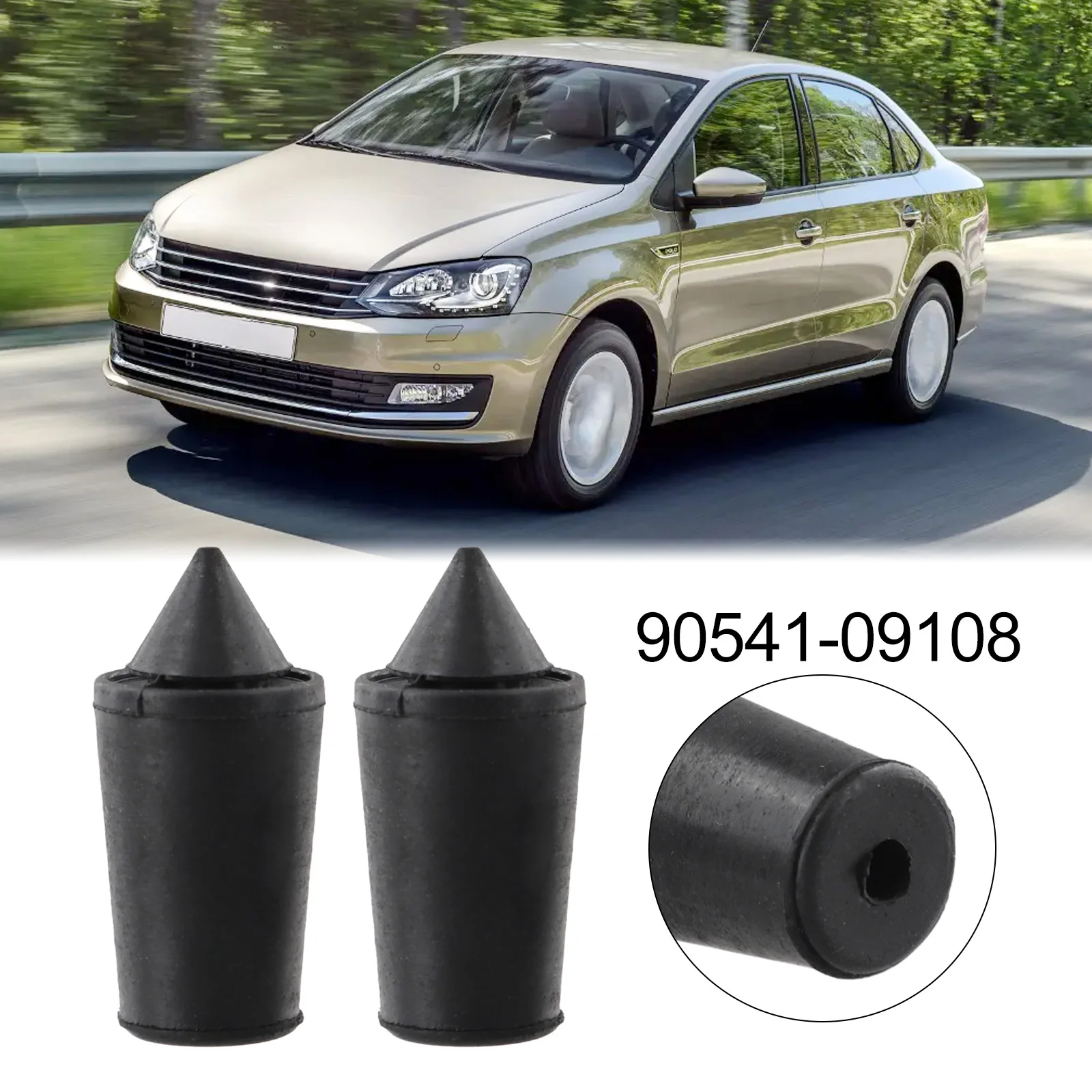 Two Piece Set Of Back Door Rubbers Stops Compatible With For TOYOTA For RAV4 (2008 2012) Reference Part Number 9054109108