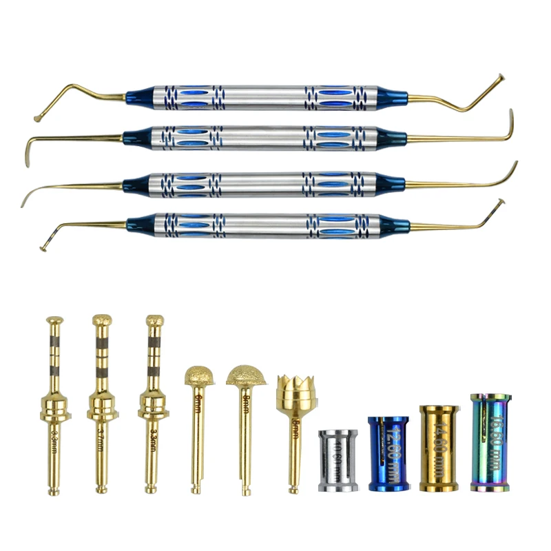 

Dental Implant Tool Set Periosteal Separator Implant Drills Stoppers Sinus Lifting Elevation Hand Instruments Surgical Tools