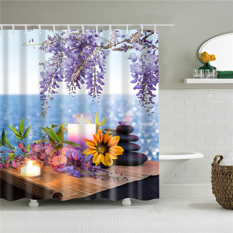 New 3D Building Landscape Scenery Print Shower Curtain Bathroom Shower Curtain  Shower Curtain Waterproof Home Curtain Curtains