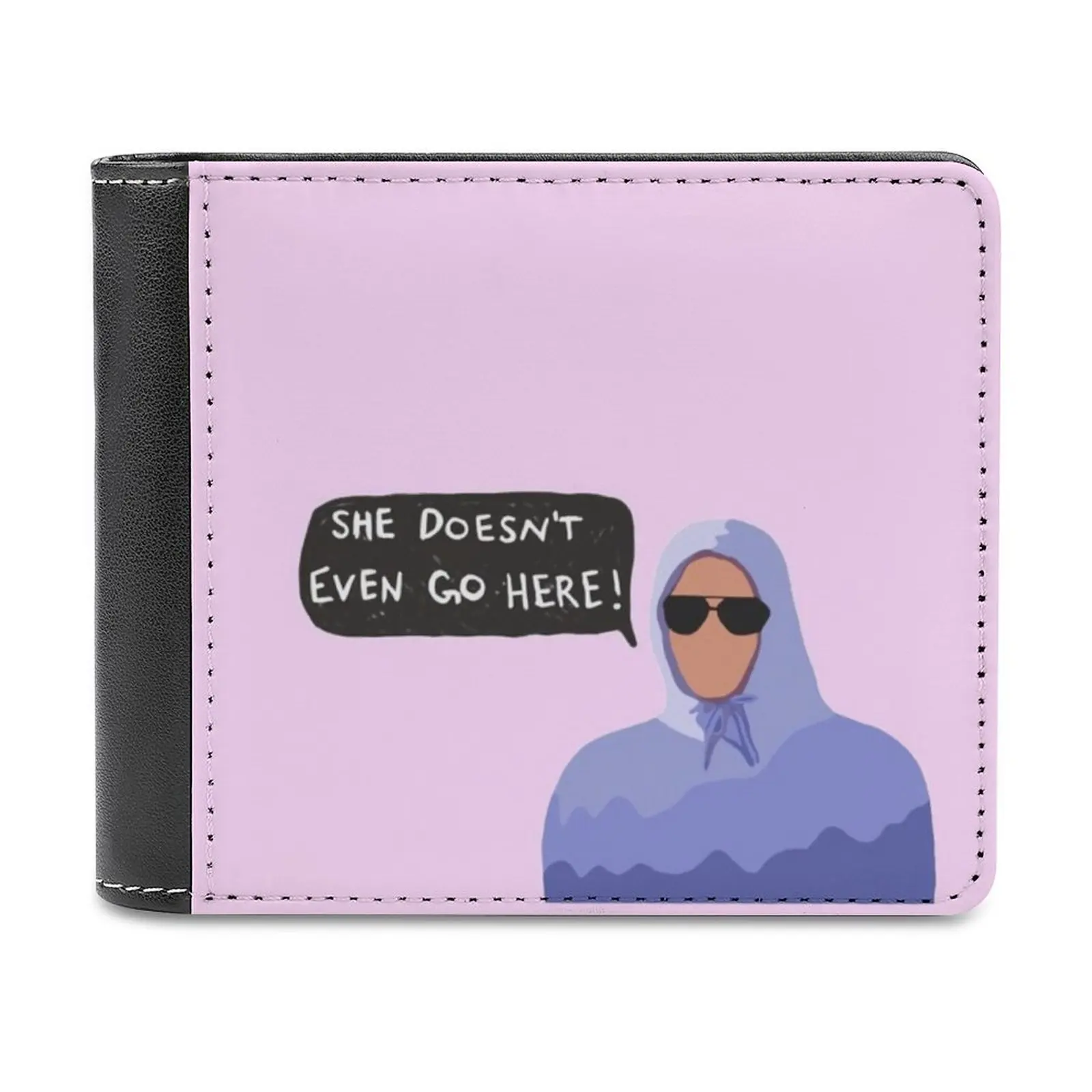 

She Doesn'T Even Go Here Fashion Credit Card Wallet Leather Wallets Personalized Wallets For Men And Women Mean Girls Damian