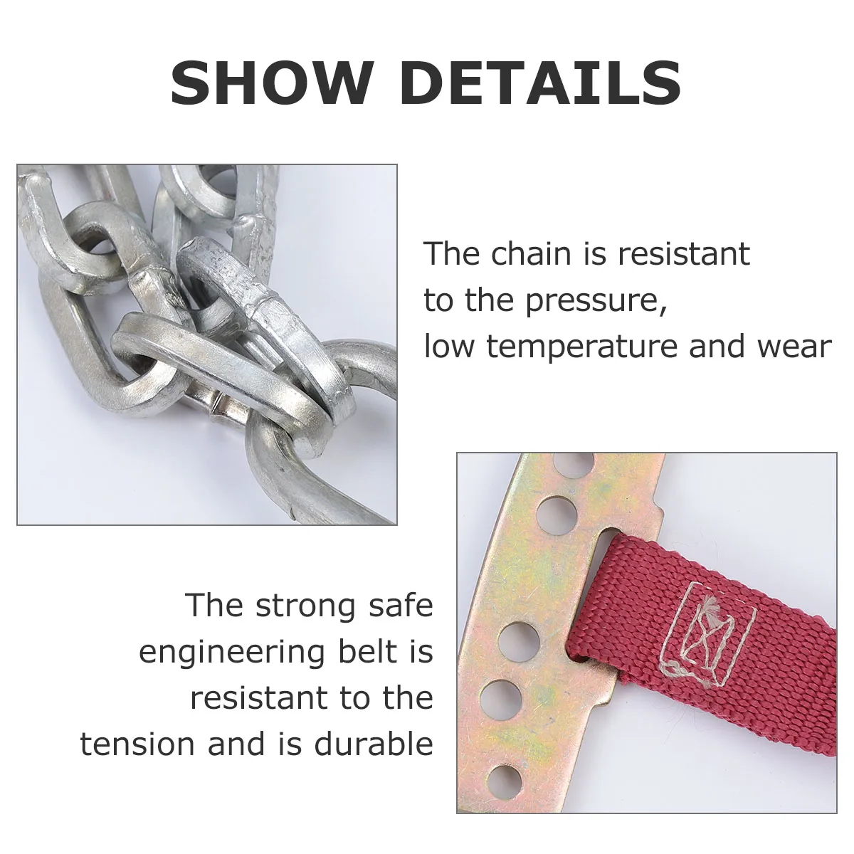 

1pc Snow Chains Car Tire Anti-skid Ice Chain SUV Wheel Winter Strap Approved Bands for Cars Snowy Road Driving Safety