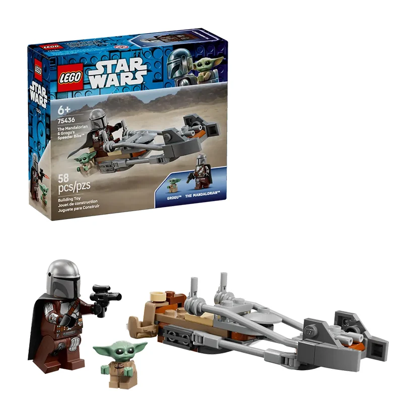 

LEGO 75436 Mandalorian And Grogu Speeder Bike Building Set With 2 Figures For Boys Girls 6+ Years Old Toy Gift 58PCS