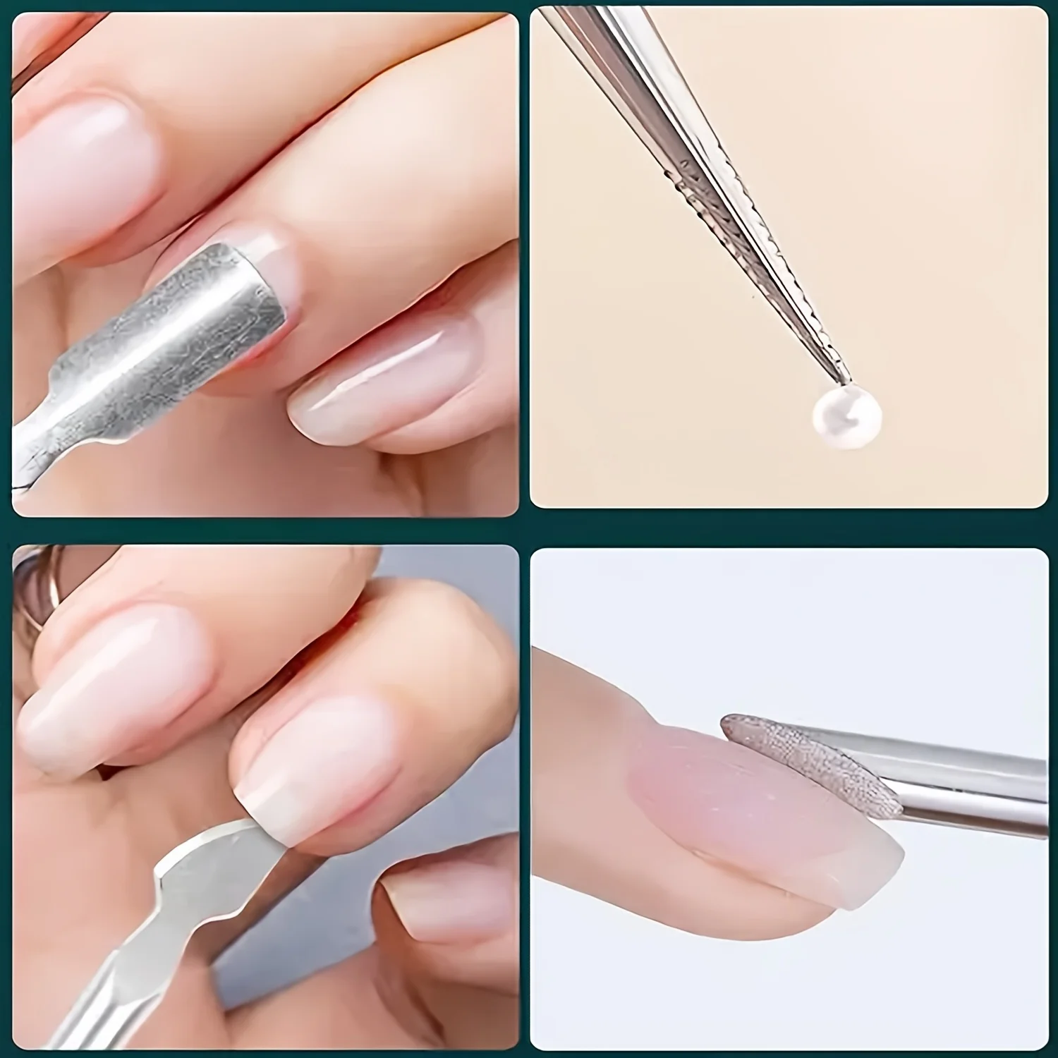 5-częściowy zestaw do usuwania paznokci ze stali nierdzewnej - Bezzapachowy żel do obierania, stóp i paznokci - Pielęgnacja manicure i pedicure, pudełko