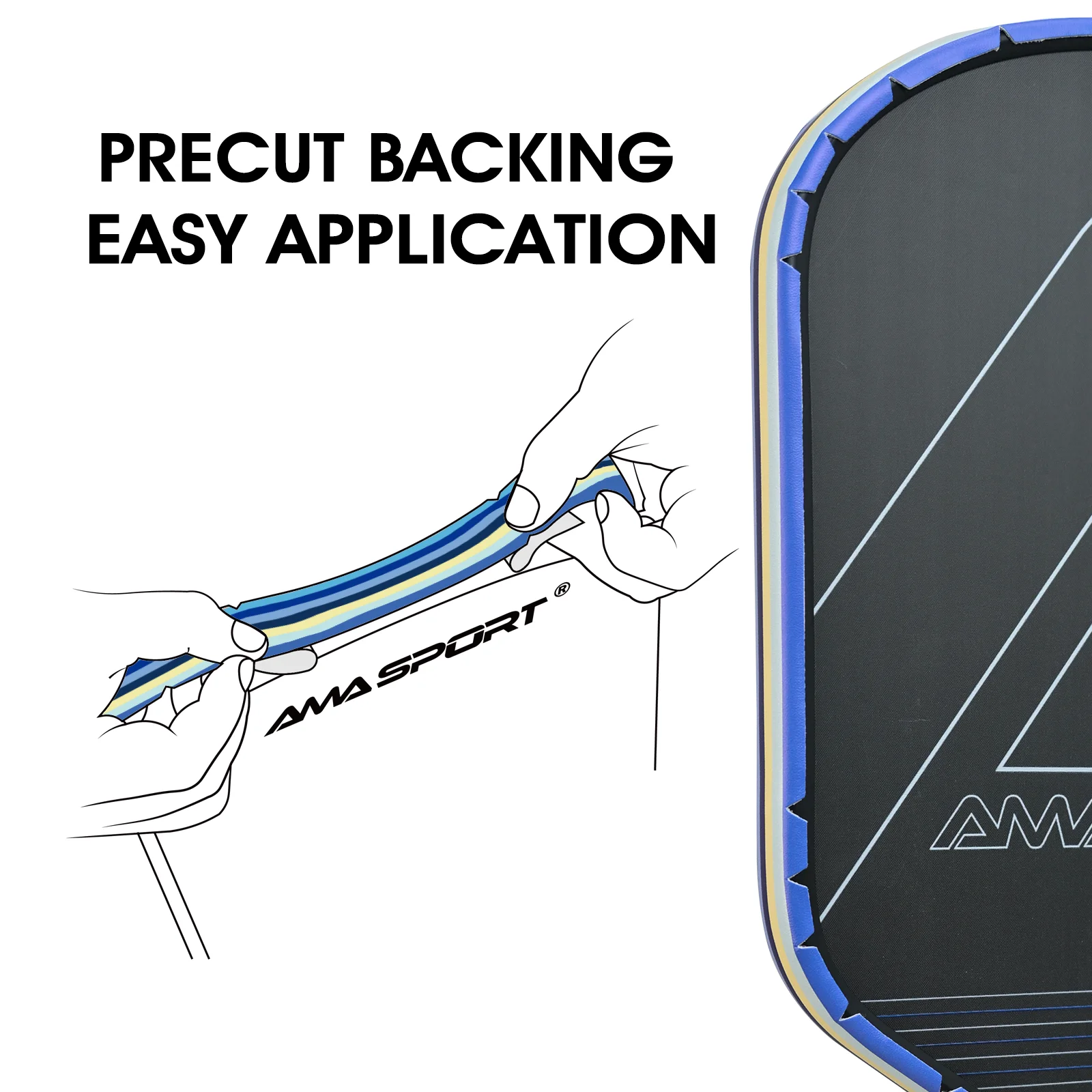 AMA SPORT Pickleball Racket Pr - đánh giá và giá Side Tape Racket