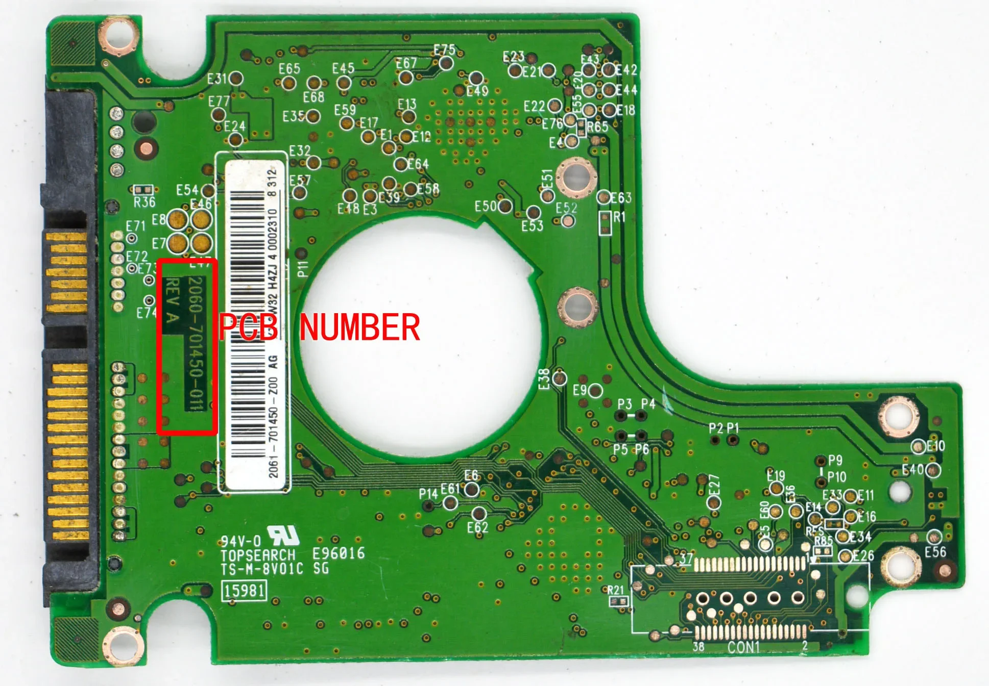 2060-701499-005 REV A, REV P1 2060-701450-011 REV A / PCB HDD digitale occidentale / 2061-701499-E00 / 2061-701450-Z00