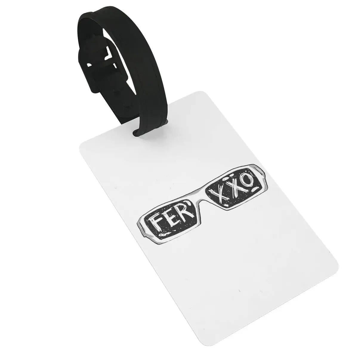 Ferxxo Glasses - Feid Logo Classic Sticker Luggage Tags Suitcase Accessories Travel Baggage Boarding Tag Portable Label Holder