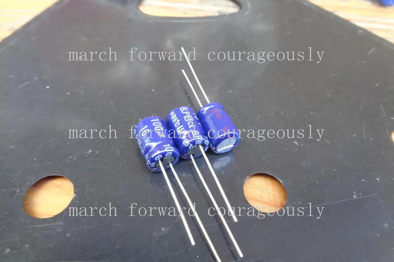 50pcs 100UF 16V for Panasonic BP Variable Capacitor Blue Robe U Series 16V 100UF 8X12