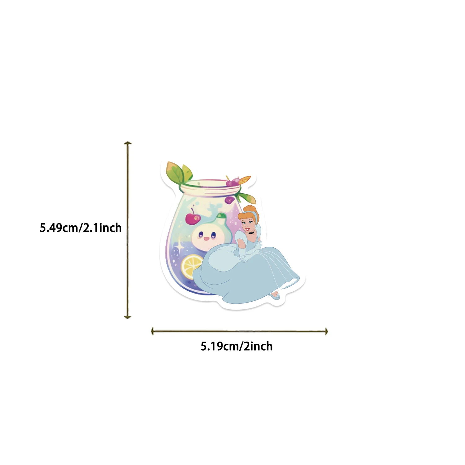 50 قطعة من ملصقات أميرات الدلو من ديزني، ملصق يوميات الكمبيوتر المحمول والأمتعة ولوح التزلج، ملصق كرتوني ممتع كلاسيكي لتزيين الهدايا #2